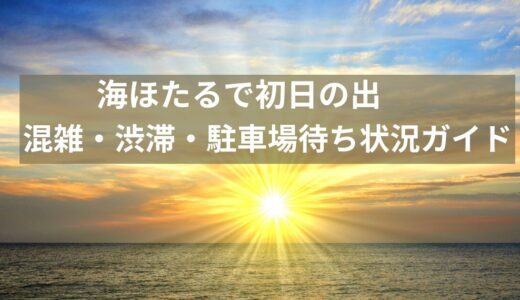 【海ほたるで初日の出】混雑はどこまで？渋滞・駐車場待ちを避ける最適ルートと時間帯